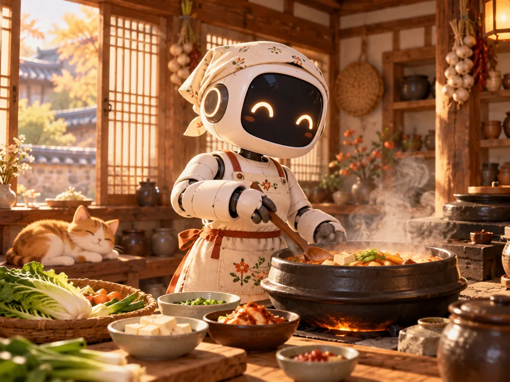 로봇이 우리집 부엌에서 김치찌개 끓여주면 좋겠다