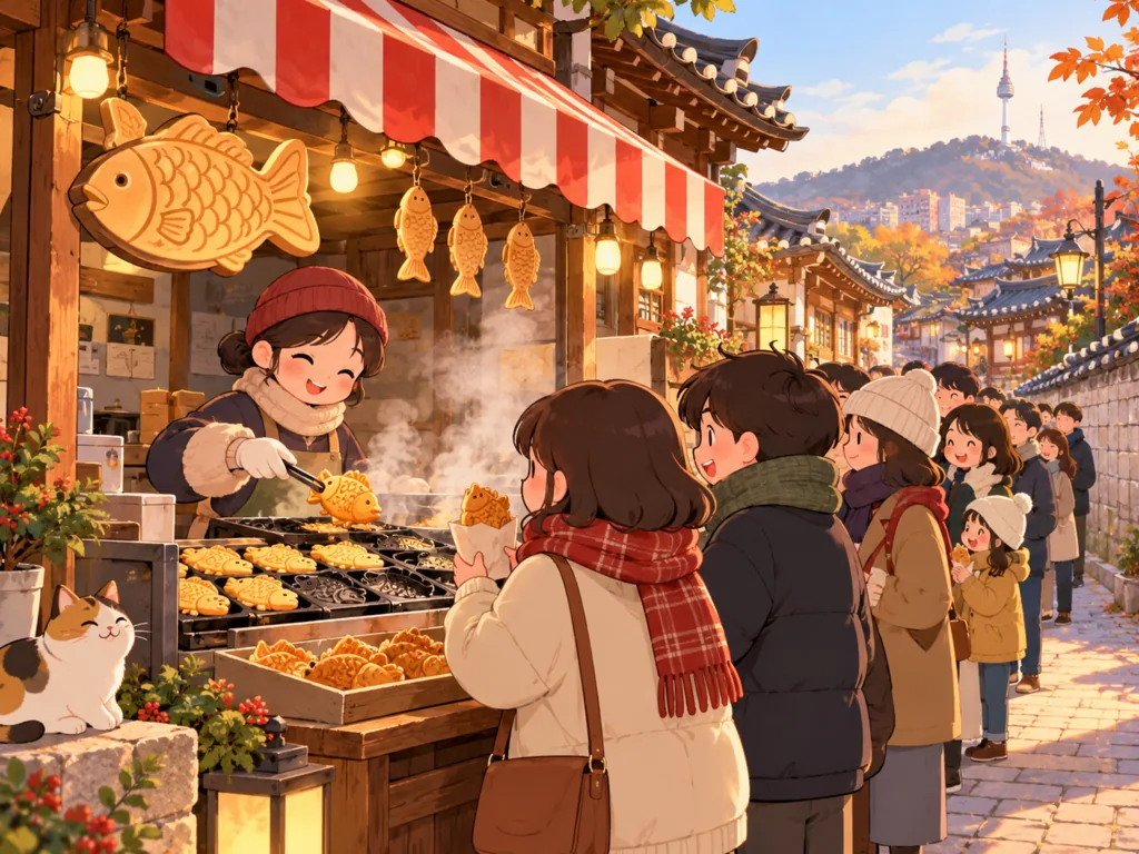 광명 철산동 붕어빵집 앞의 긴 줄, 사장님 덕분에?